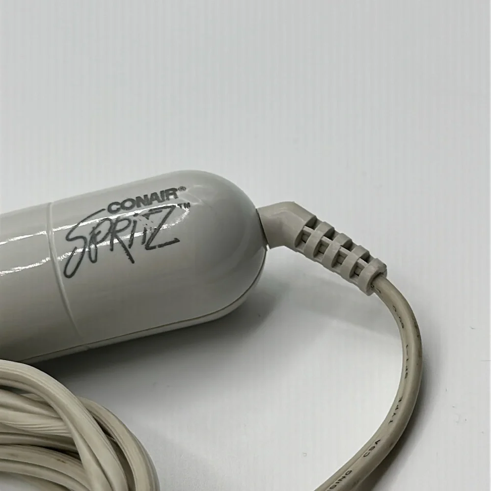 Vintage Conair Spritz pink and gray mist-enabled hair curling brush